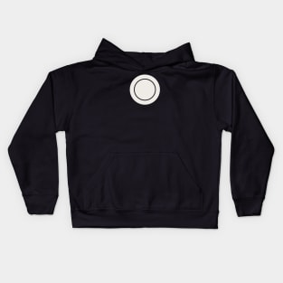 Minimalist Super Hero Symbol Silhouette Circle Kids Hoodie